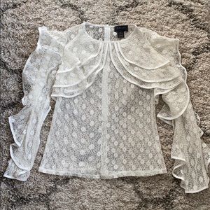 Gracia Lace Ruffle Top Blouse